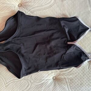 Yumiko Black and Gray Leotard